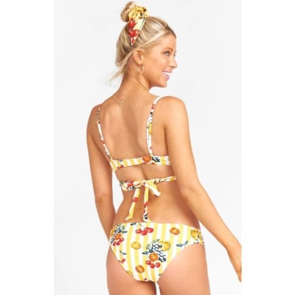 💕SHOW ME YOUR MUMU💕 Fruit Basket Stripe Bikini size M NWT - Picture 6 of 9